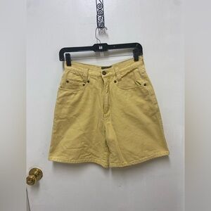 Yellow Denim Shorts